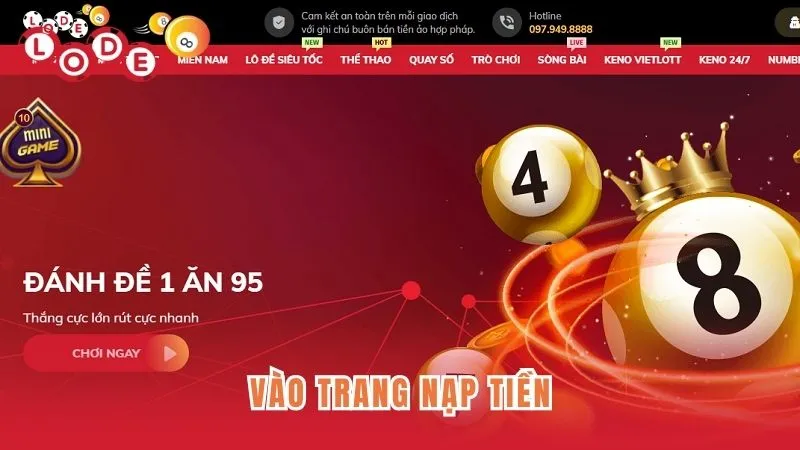 Truy cập vào trang chủ Lode88 để thực hiện giao dịch